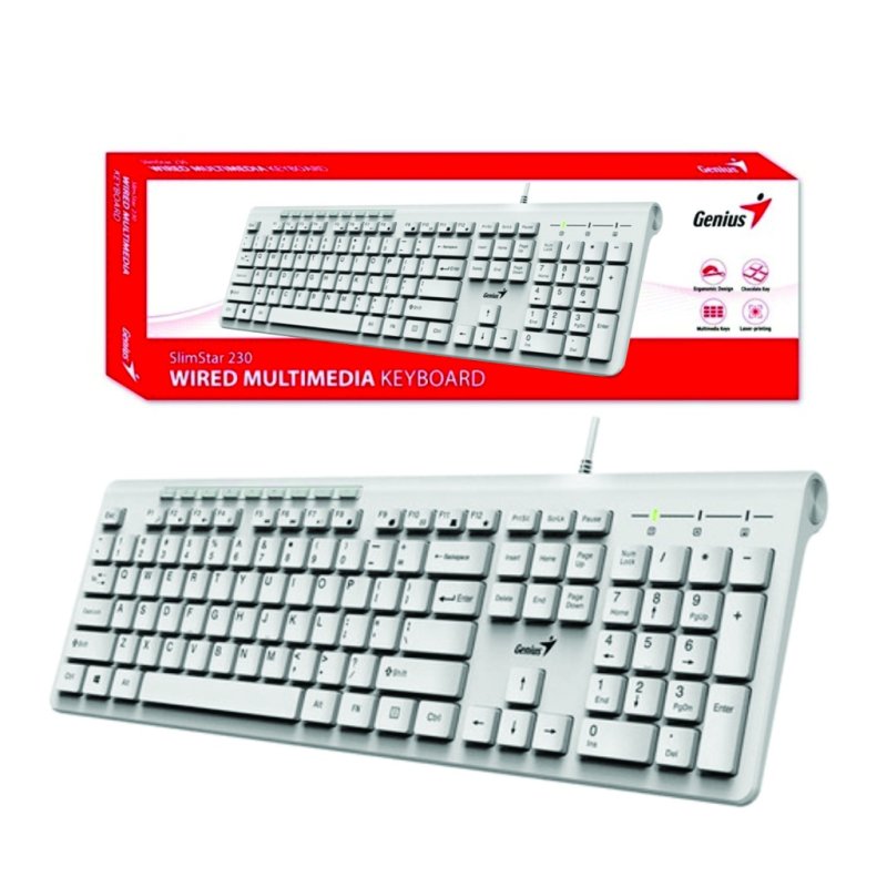 TECLADO GENIUS SLIMSTAR 126 WHITE