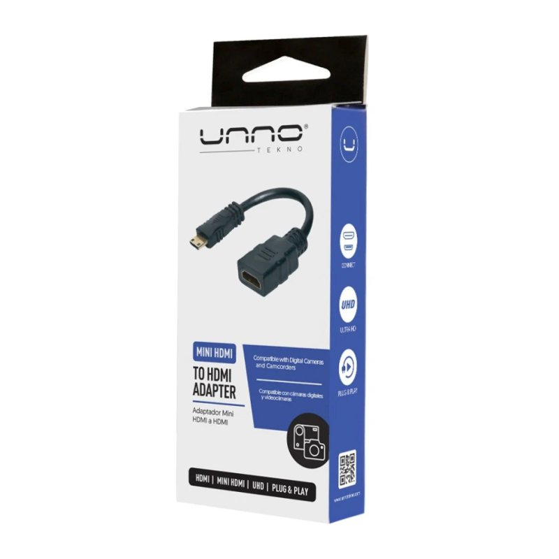 ADAPTADOR UNNO HDMI A MINI HDMI