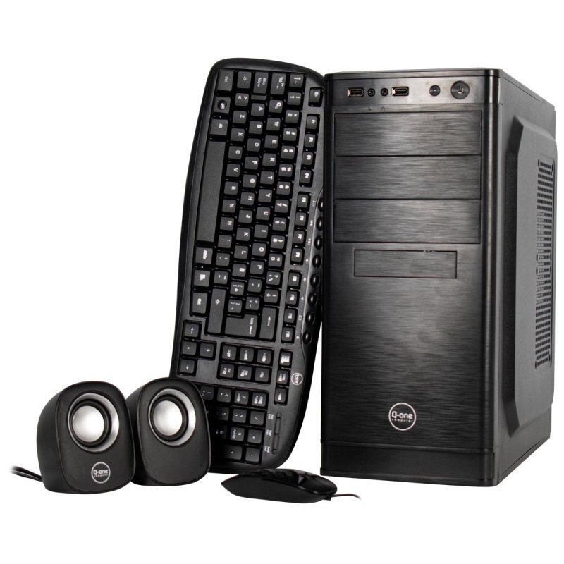 GABINETE QONE DE OFICINA CON PERIFERICOS Y FUENTE DE PODER