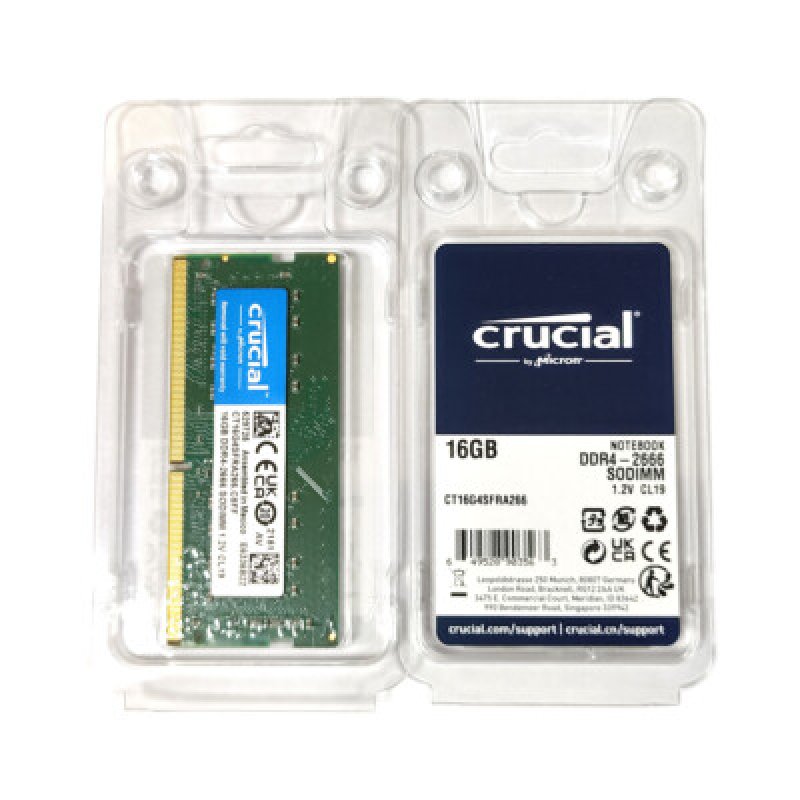 MEMORIA RAM DDR4 CRUCIAL  SODIMM 16GB 2666MHZ