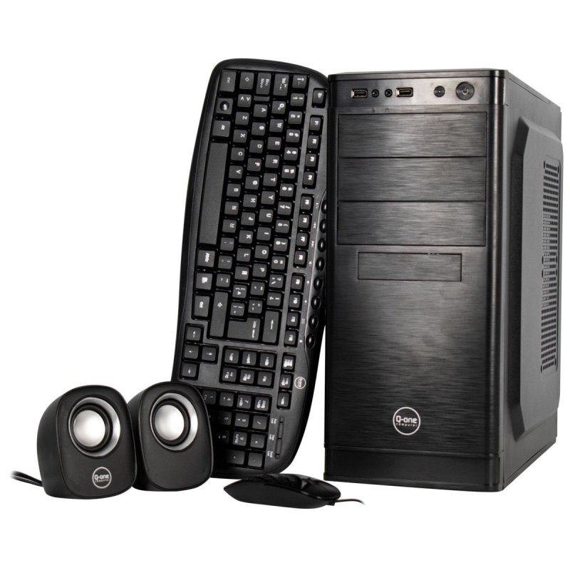 GABINETE QONE DE OFICINA CON PERIFERICOS Y FUENTE DE PODER